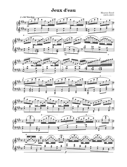 Jeux d'eau – Maurice Ravel