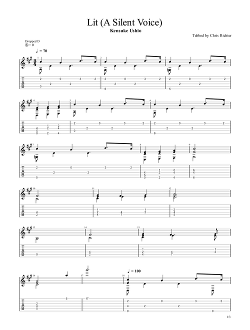 Lit (Var) (Arr. Chris Richter) - Kensuke Ushio (Solo Guitar)