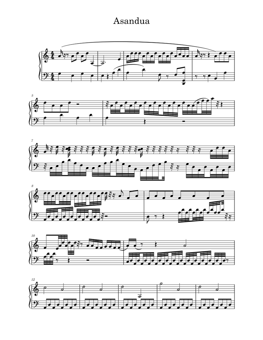 hard Sheet music for Piano (Solo)