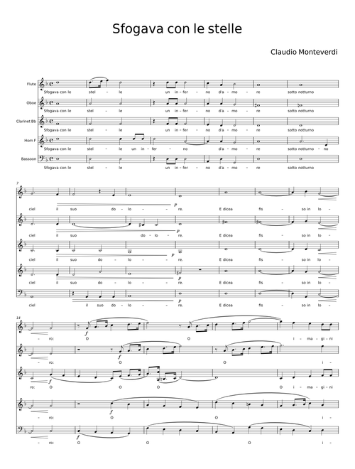 Sfogava con le stelle - Claudio Monteverdi