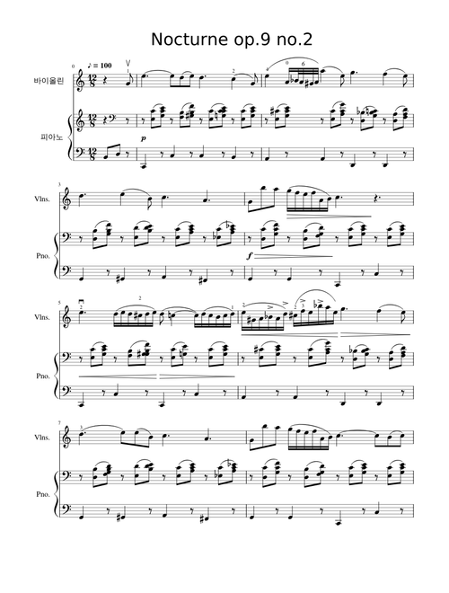 nocturne op.9 no.2 piano accompaniment