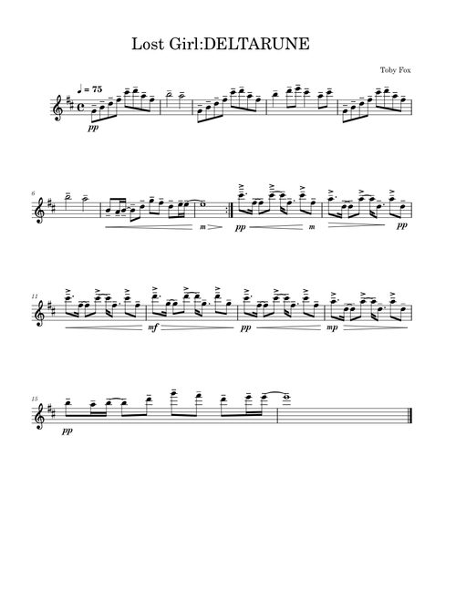 Lost Girl - Deltarune Chapter 2 – Toby Fox Solo For Flute