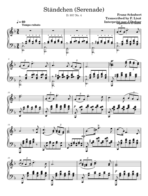 Schwanengesang, No. 4, Ständchen, D 957 – Franz Schubert