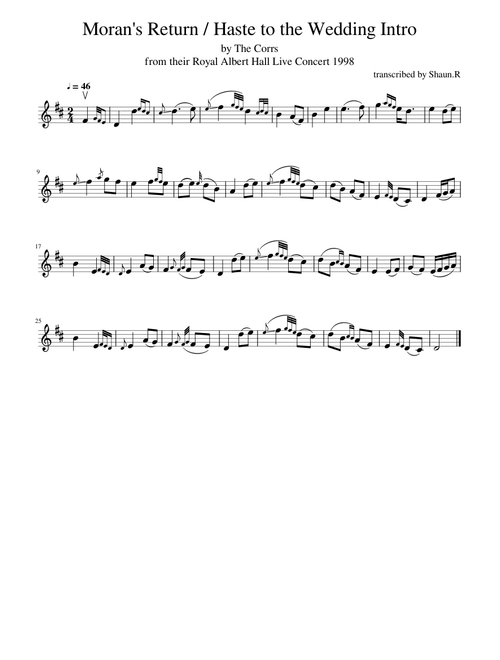 Haste to the Wedding Part 1 (Moran's Return) The Corrs