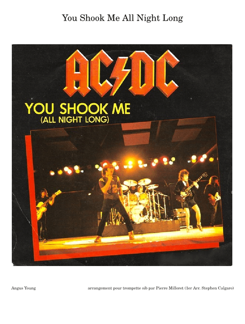 AC/DC - You Shook Me All Night Long - Accompagnement pour trompette Sib - Trumpet Play-Along