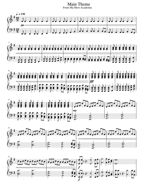My Hero Academia Main Theme - Piano
