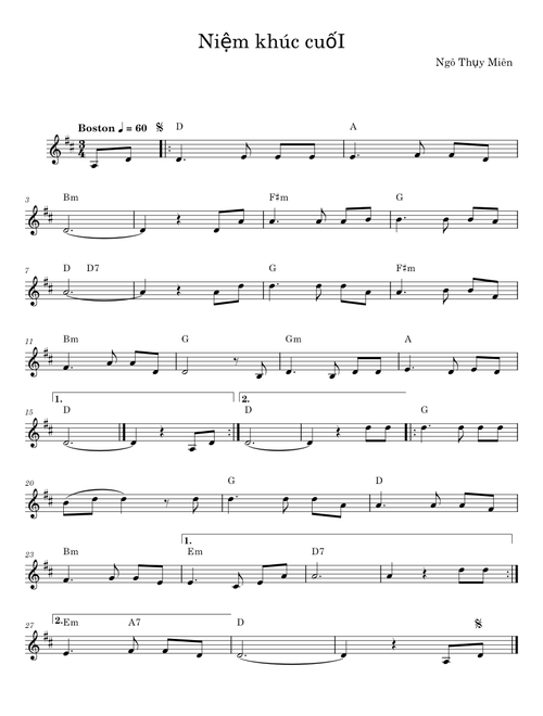 Niệm khúc cuối - Ngô Thụy Miên