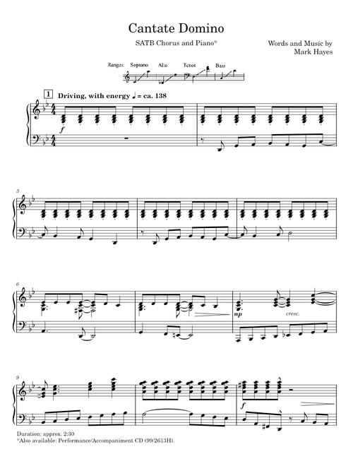 Cantate Domino - Mark Hayes