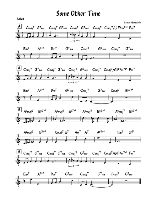 Some Other Time – Leonard Bernstein