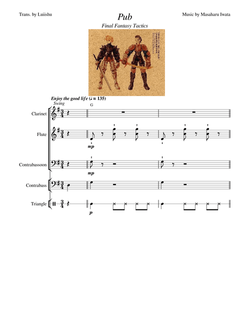 Final Fantasy Tactics (Hitoshi Sakimoto & Masaharu Iwata) sheet