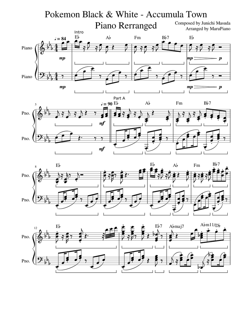 人気激安 Pokemon B&W Music Sheet Rerranged Piano - Town Accumula - 邦楽