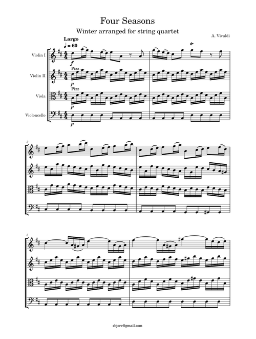 The four seasons - winter – Antonio Vivaldi