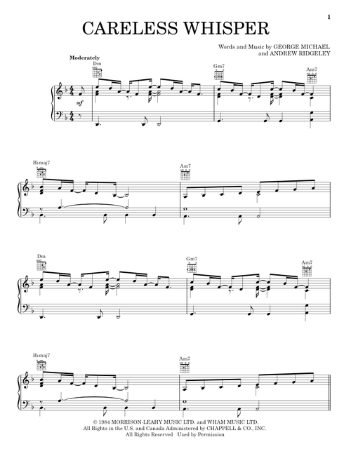 Careless Whisper - George Michael (Vocal Pro + Piano-Guitar)