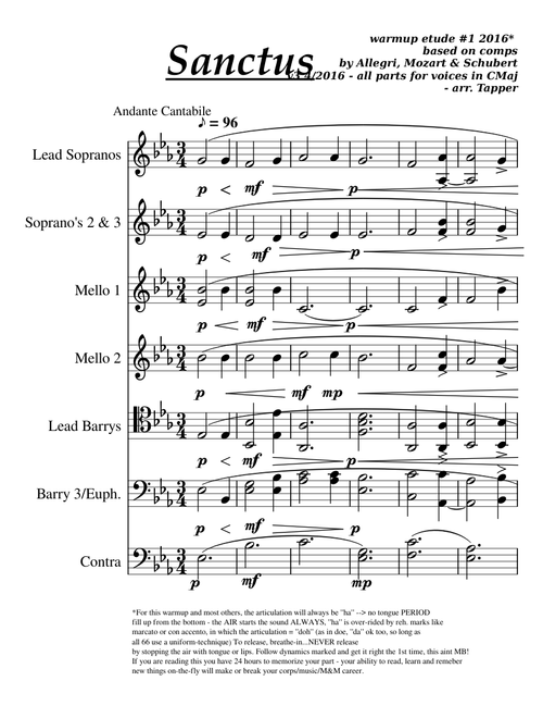 'Sanctus' - Hornline Warmup v3 2016