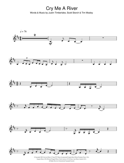 Cry Me A River - Justin Timberlake (Clarinet Solo)