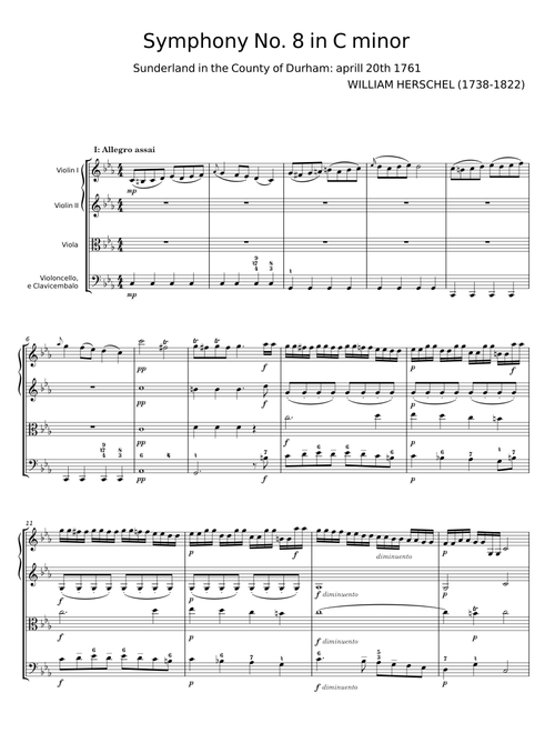 Symphony No. 8 - WILLIAM HERSCHEL