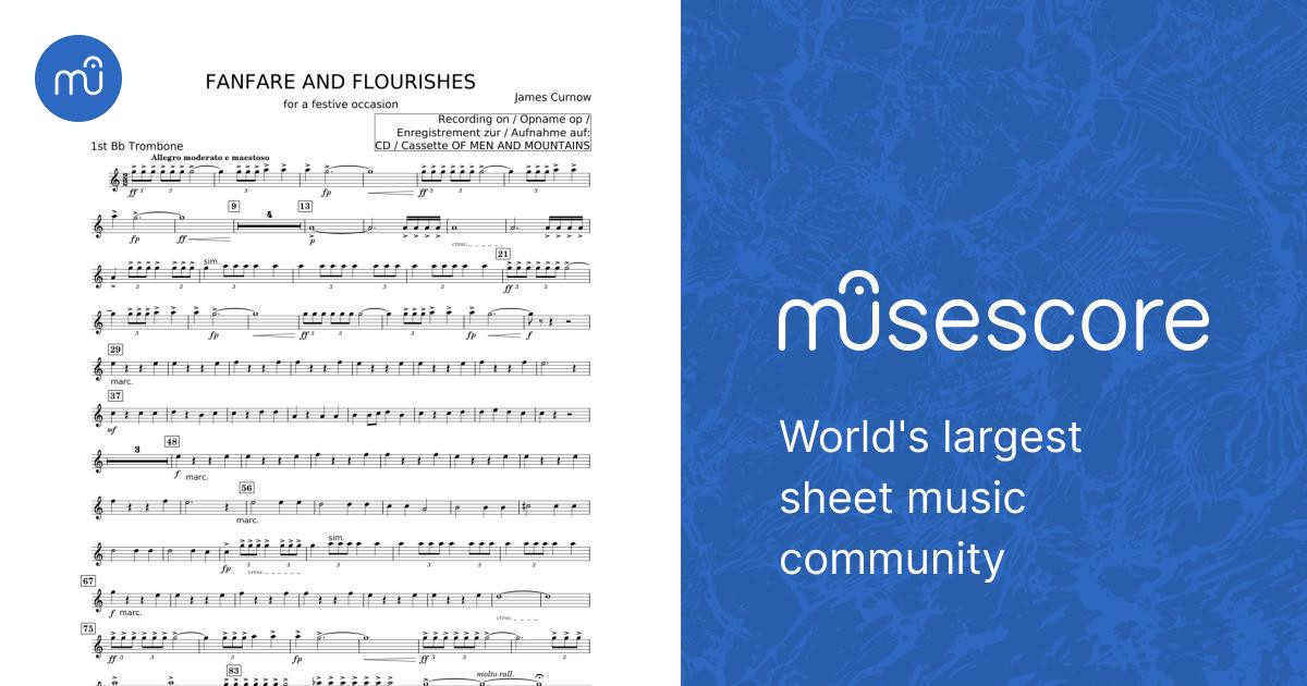 Fanfare And Flourishes - James Curnow Sheet Music for Trumpet in b