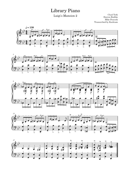 Luigi's Mansion 2 (Luigi's Mansion Dark Moon) – Library Piano – Chad York