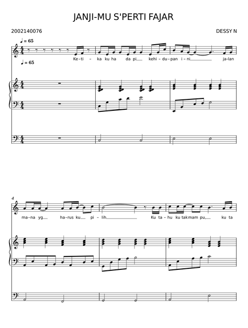 MU S'PERTI FAJAR – JANJI;DESSY N
