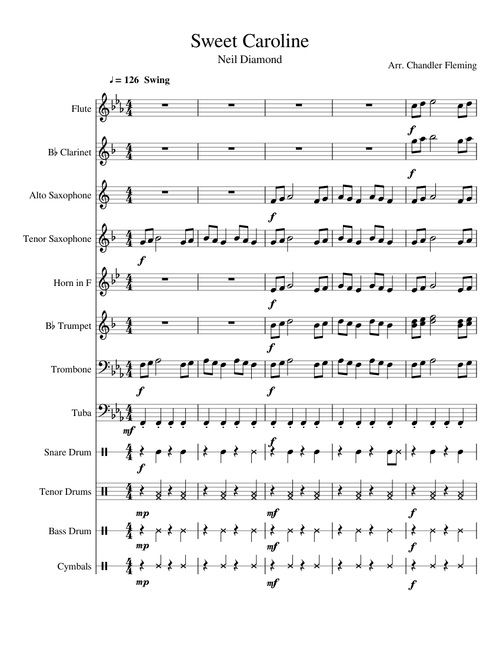 Sweet Caroline (Pep Band Arrangement)