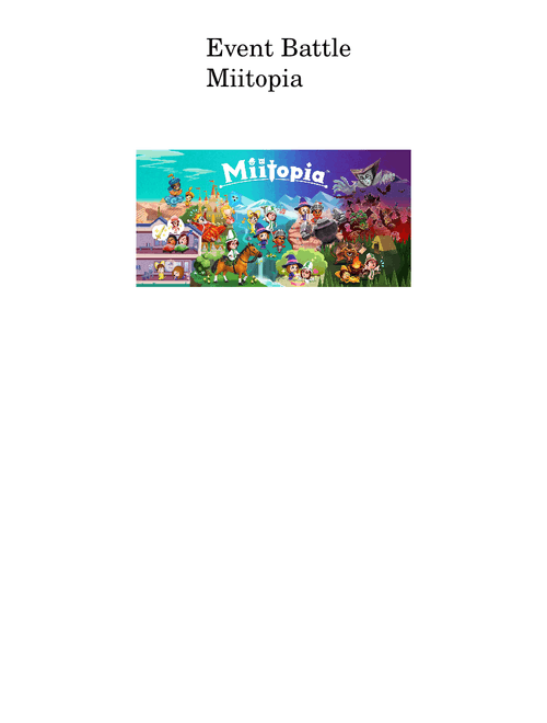 Event Battle - (Miitopia - Toshiyuki Sudo)