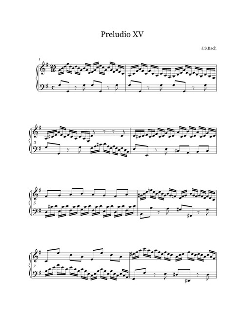 Preludio XV BWV860 - Johann Sebastian Bach (Piano Solo)
