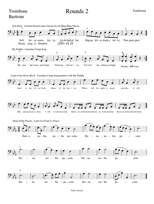 Rounds 2 Trombone Baritone