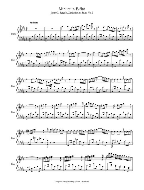 G.Bizet Minuet in E-flat (From L'Arlesienne Suite No.2)