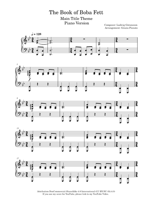 The Book of Boba Fett - Main Title Theme – Ludwig Göransson - Piano Version