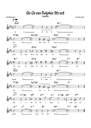 その他 FELT-000 Liner notes Play Official version of On Green Dolphin Street Sheet Music by