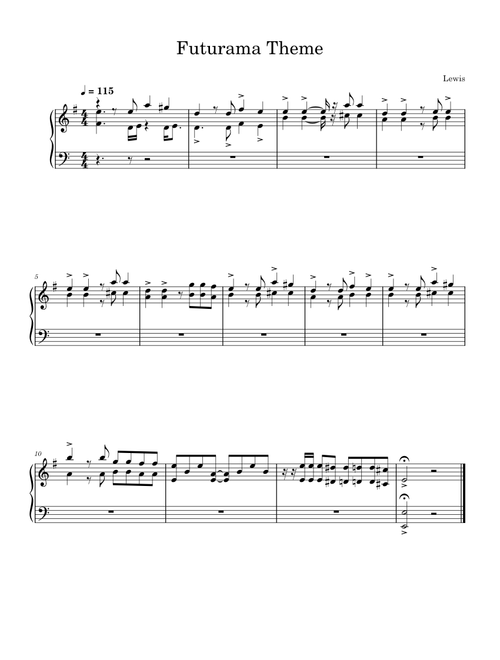 Futurama theme – Misc Cartoons Futurama Theme