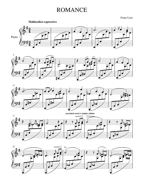 Liszt Romance S. 169