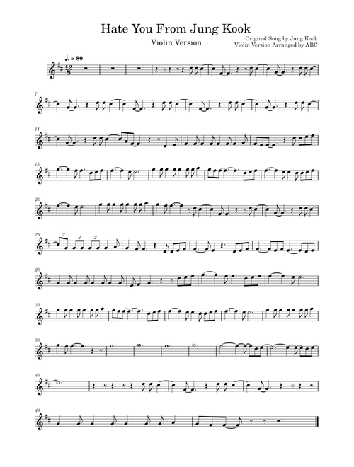 Hate You – BTS Jungkook Violin Version