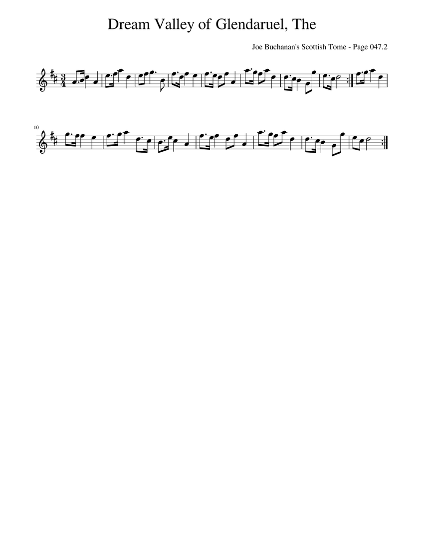 The Dream Valley of Glendaruel Sheet Music for Piano (Solo) easy ...