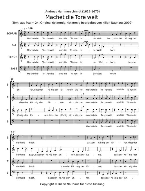 Machet die Tore weit - Andreas Hammerschmidt
