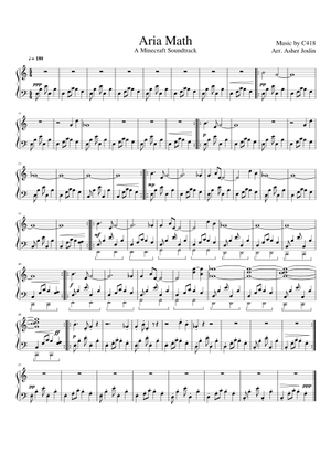 Aria Math (from Minecraft) – C418 Sheet Music for Piano (Solo ...