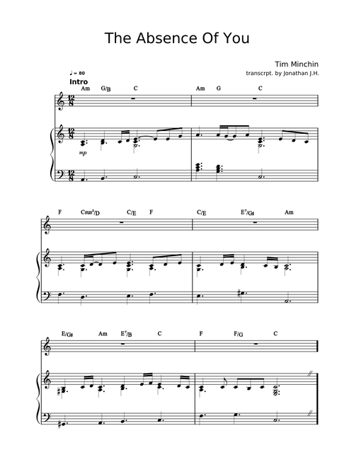 The Absence Of You – Tim Minchin