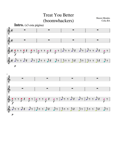 Treat you better (Boomwhackers)