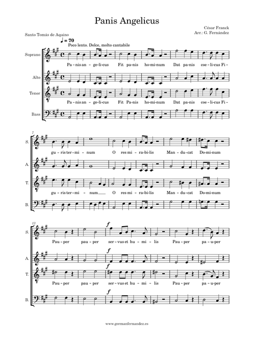 Panis Angelicus (César Franck) SATB