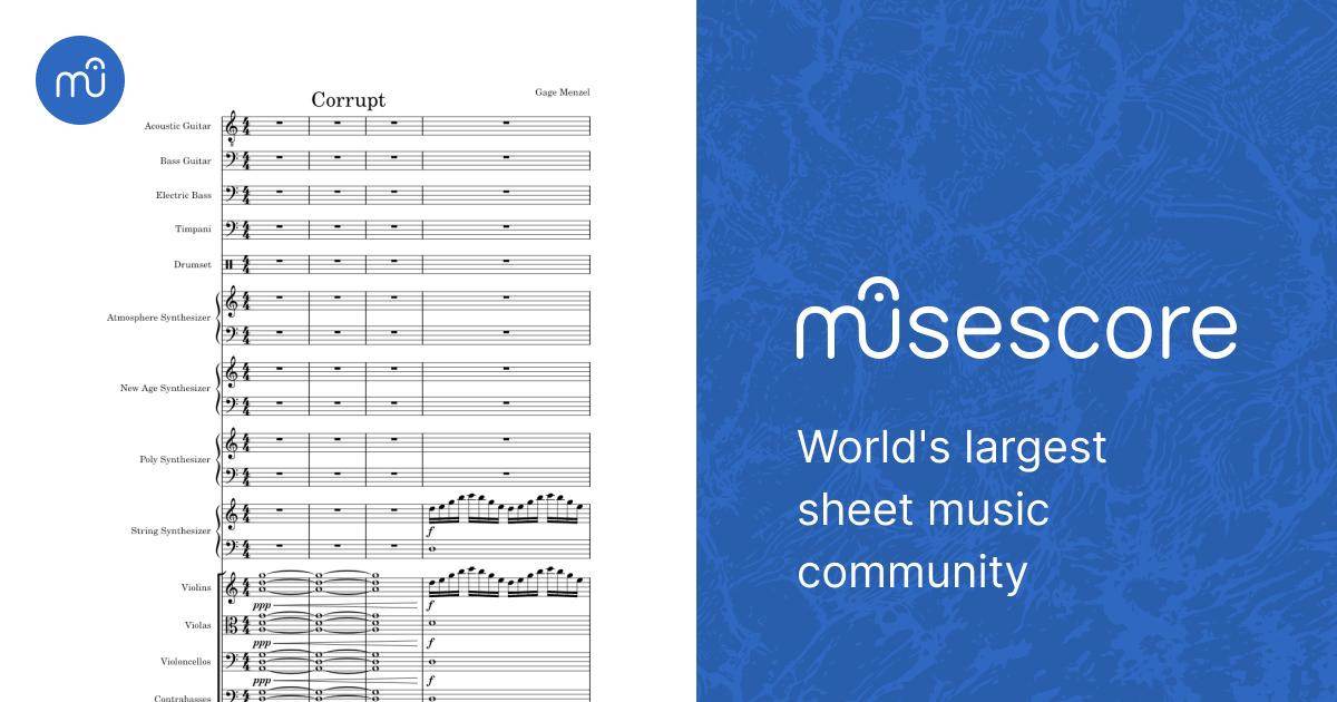 Corrupt [Official] Sheet music for Timpani, Guitar, Bass guitar, Drum ...