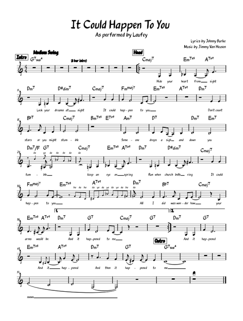 It Could Happen To You (Laufey) - Lead Sheet