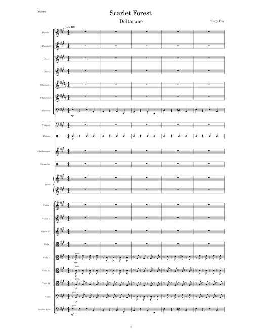 Scarlet Forest (Deltarune) - Transcribed Score
