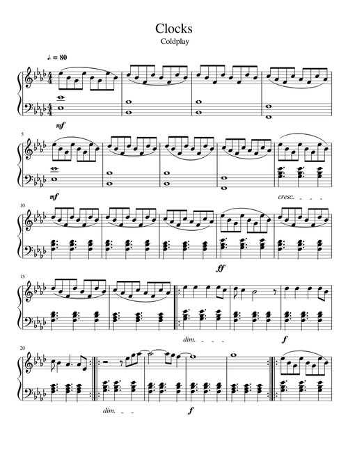 Coldplay "Clocks"