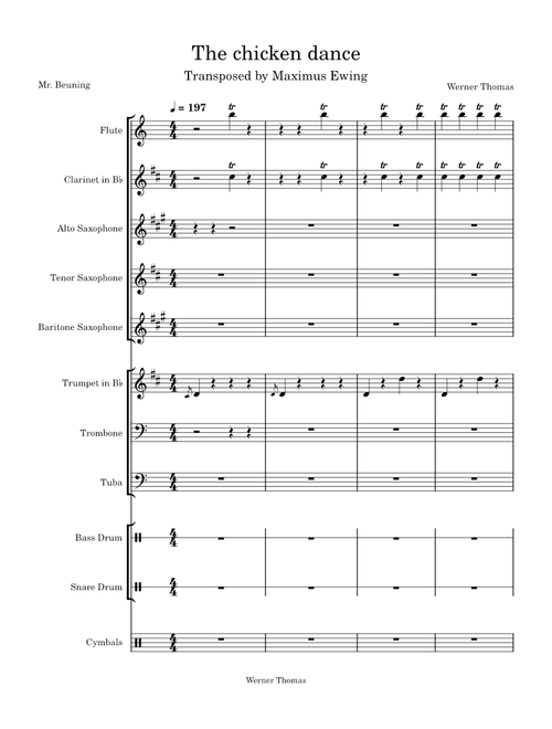 The chicken dance – Werner Thomas The chicken dance (Marching Band Arr.)