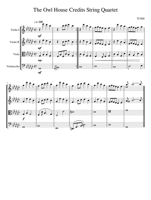 The Owl House Credits String Quartet