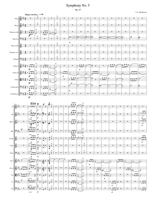 Beethoven - Symphony No. 5 in C Minor, Op. 67, I. Allegro con brio (Excerpt)