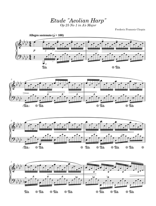 Etudé Opus.25 No.1 "Aeolian Harp"-Frydyrek Francois Chopin