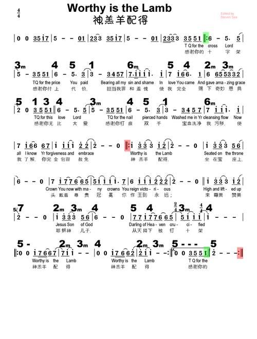 Worthy is the Lamb (Arr. Hillsong Worship) (Lead Sheet - Fake Book)