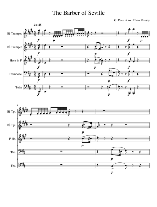 The Barber of Seville - G. Rossini arr. Ethan Massey