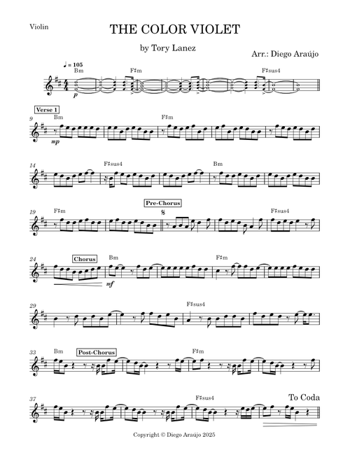 The Color Violet - Tory Lanez (Violin)